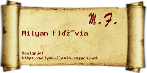 Milyan Flávia névjegykártya